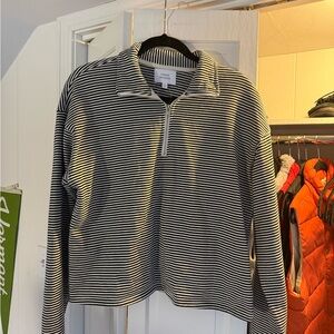 Black and White Striped Pullover